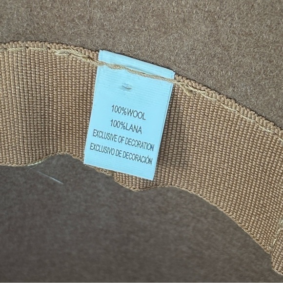 100% Wool Felt Brown Trench Hat w/ Banded Black Bow Accent main image 13